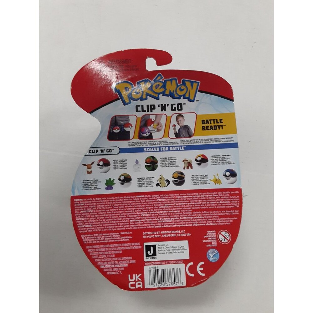 Pokemon Clip N Go Litwick & Dusk Ball New Slight Damage to Package - Picture 3 of 10